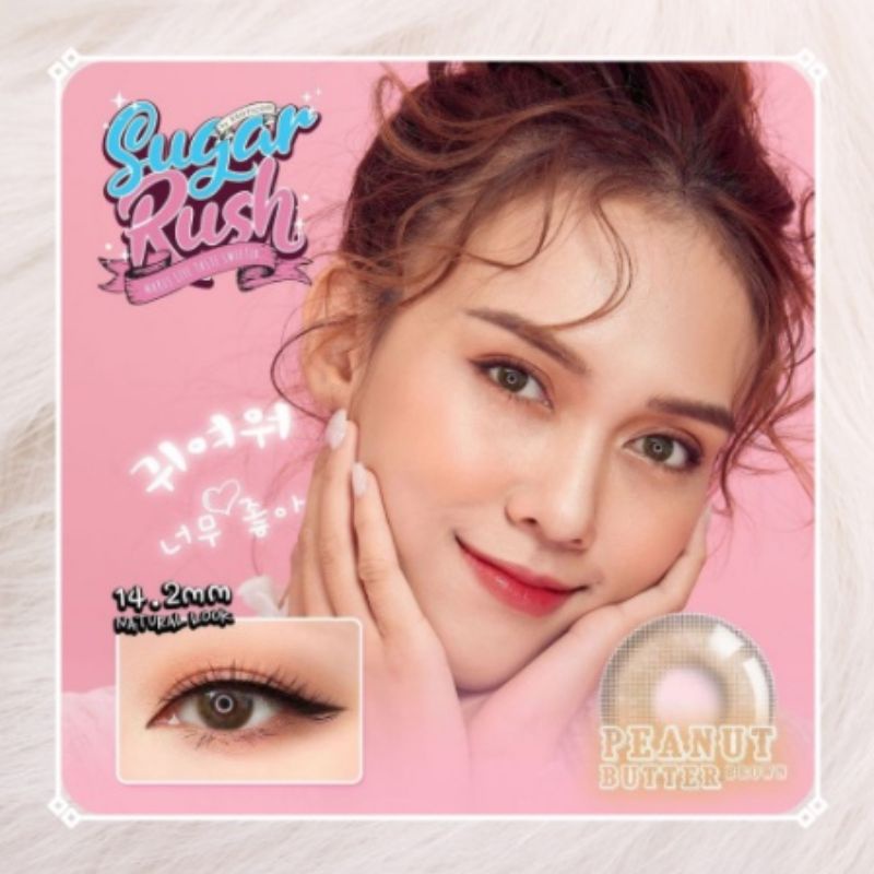 Paket Softlens Sugar Rush Normal 14,2mm + Air Softlens Pure n Soft / Nice Look 60ml + Pinset + Lenscase / Softlens X2 / Softlens Exoticon