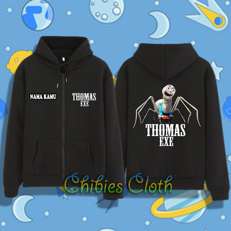 Jaket Zipper Anak Laki Laki Kereta Hantu Thomas Exe - Sweeater Zipper Anak Thomas Exe - Chibies Stor