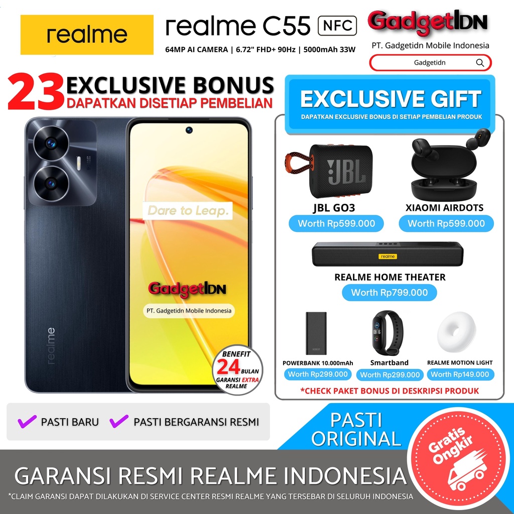 REALME C55 NFC 8/256GB 6/128GB GARANSI RESMI REALME