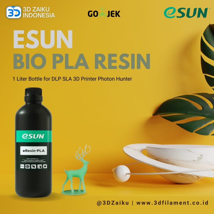 eSUN Bio PLA Resin 1 Liter Bottle for DLP SLA 3D Printer Photon Hunter