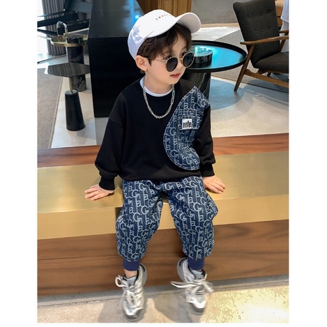 Setelan anak laki laki import setelan sweater anak cowok impor sweater lengan panjang sweatpants anak laki laki fashion-NOTE