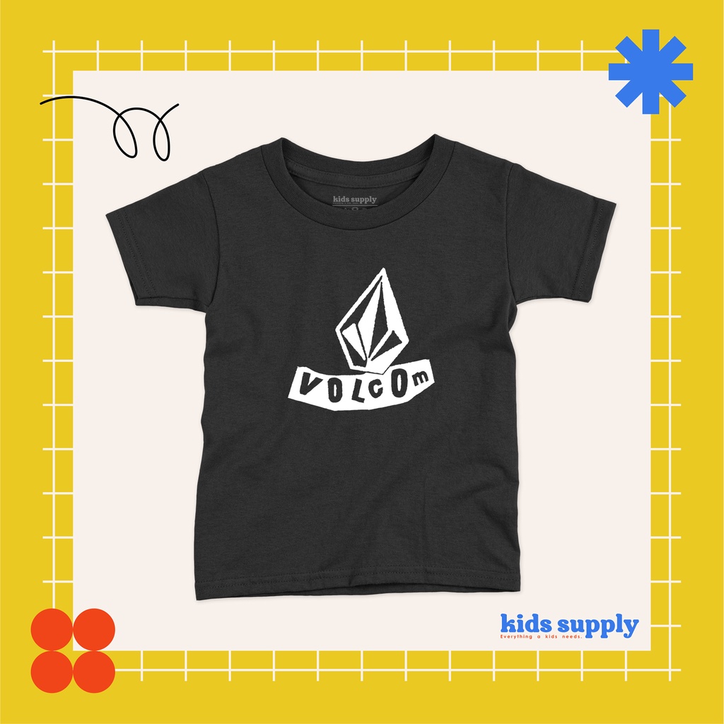 KS1224 Kaos Anak Branded Volcom Stone Logo Graphic Kids Tshirt Premium Quality Lengan Pendek Bahan C