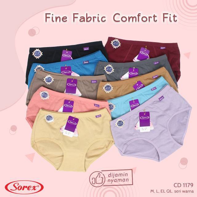 CD CELANA DALAM 1179 SOREX - CD 1179 SOREX CD BASIC MIDI Soft Size L.EL.QL - Celana Dalam BIG SIZE Celana Dalam Wanita CD Sorex 1179Celana Dalam Wanita Midi Bahan Katun Mix Sorex 1179 - CD Cewek- 1 pcs Sorex CD Basic Midi Katun Mix 1179 - ARA98STORE