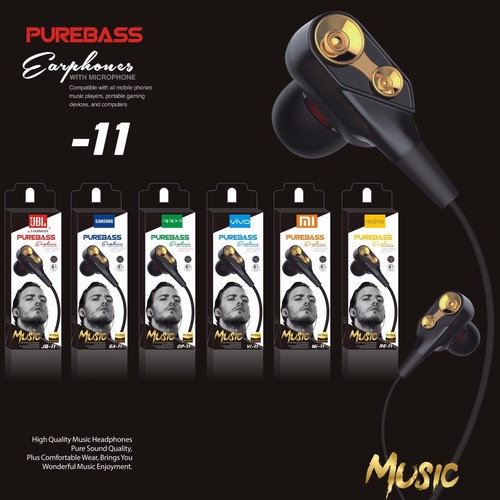 Headset Handsfree Branded 11 Earphone Branded-11