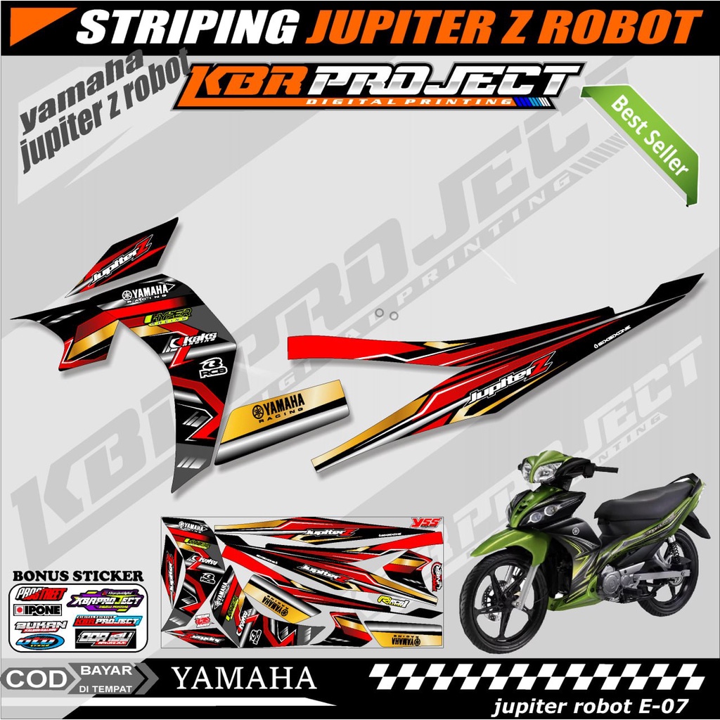 JUPITER Z ROBOT 2003 STIKER MOTOR KEREN Stiker Striping (JUPITER Z ROBOT 2003 )Lis Variasi Stiker Mo