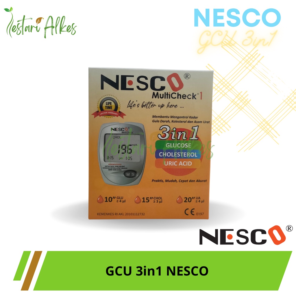 Nesco Multicheck Alat Test Gula darah, Kolesterol, Asam Urat