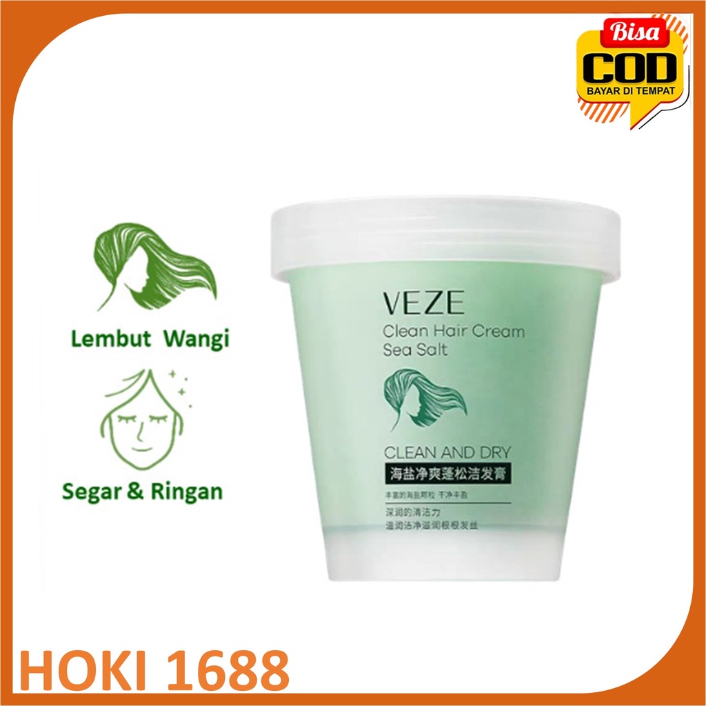 VEZE Clear Hair Cream Sea Salt Krim Rambut Garam Laut Bersih Dan Kering 250gram HK-FZ30168