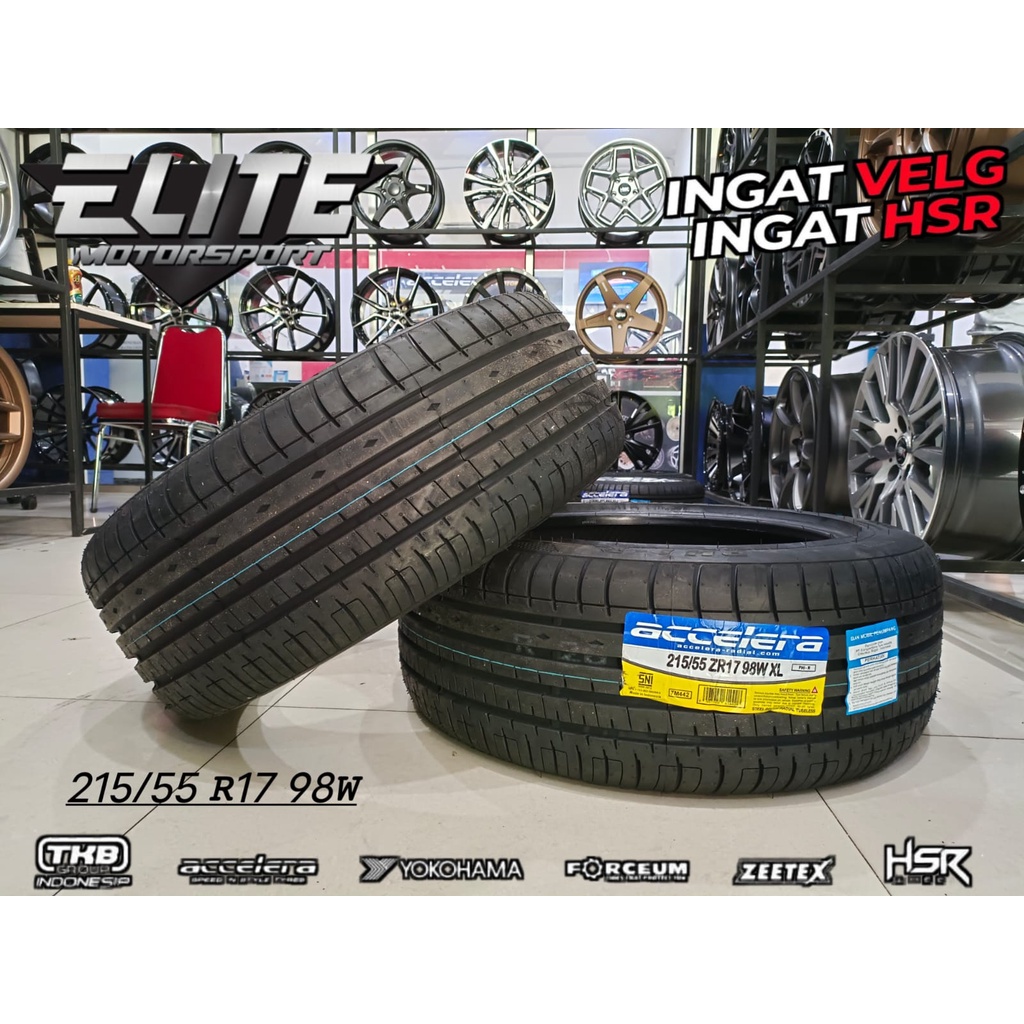 Ban Tubles Accelera Ukuran 215/55 Ring 17 Ban Mobil HRV Juke Innova Xpander