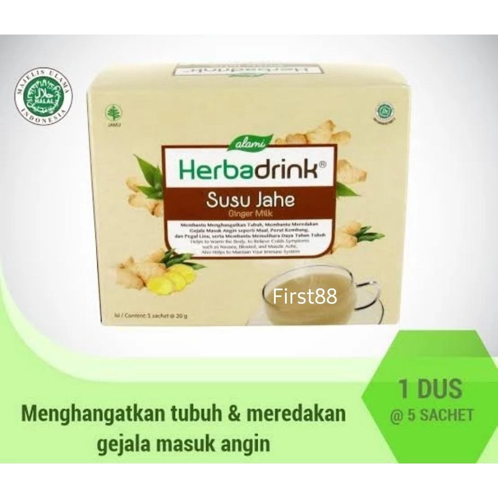 Herbadrink susu jahe herbal 5 sachet