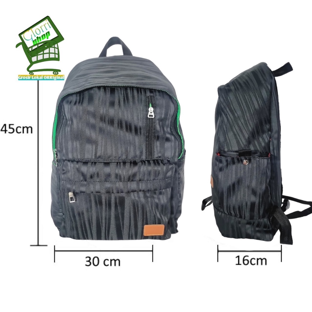 Tas Ransel Sekolah untuk Remaja Laki-laki dan Perempuan Cocok untuk Perjalanan Kapasitas Besar Muat Laptop Polos