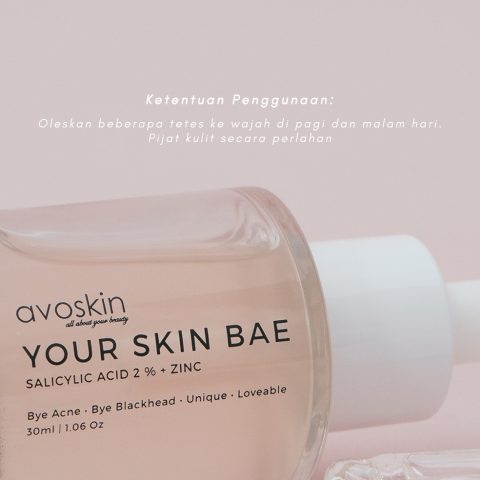 Avoskin Your Skin Bae Salicylic Acid - [30ml] Untuk Kulit Komedo - Serum Jerawat Dan Berminyak