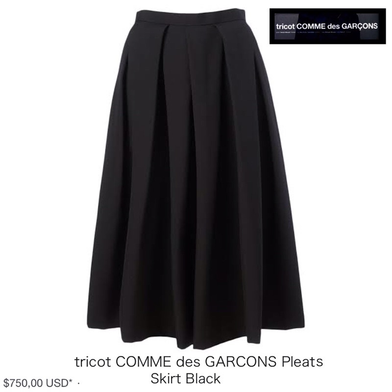 Tricot Comme des Garcons Pleats Skirt Black