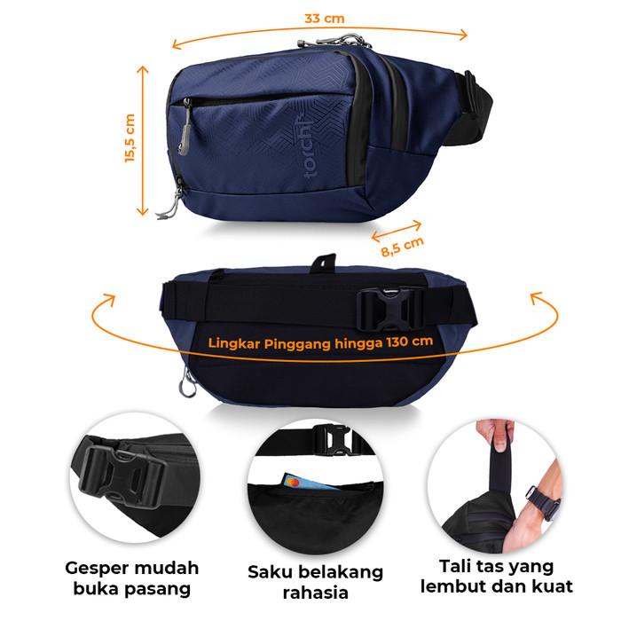 Torch Tas Pinggang Selempang Ringan Anti Air - Waist Sling Bag Aichi