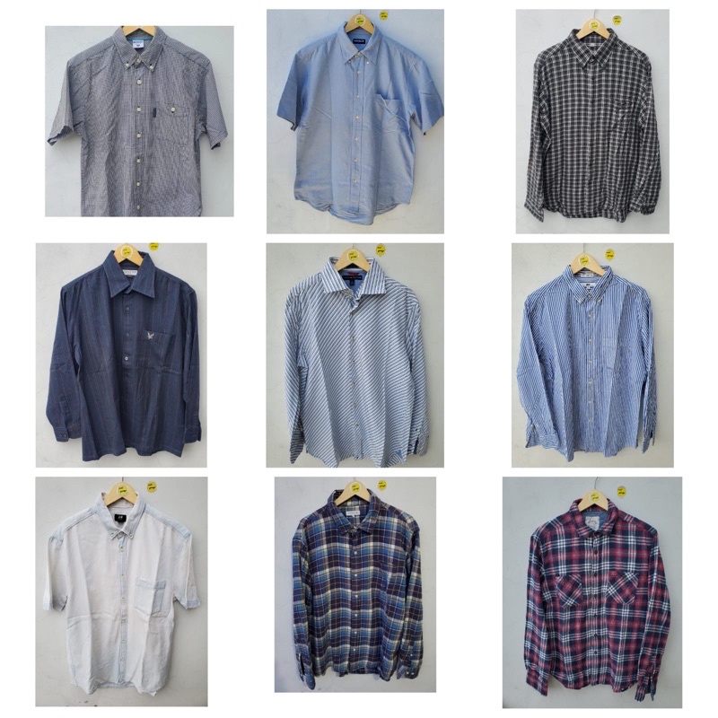 Kemaja Casual formal flanel branded second berkualitas brand terkenal outfit kantor kondangan dll pr