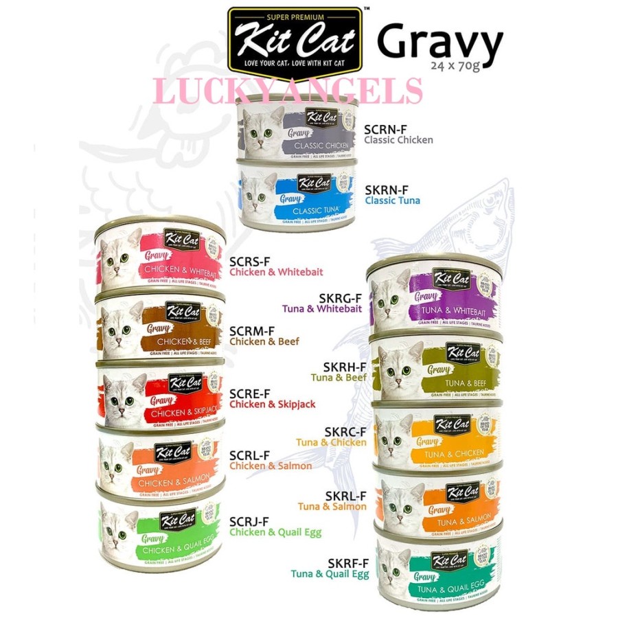 (GRAVY) Kit Cat Super Premium 80g Kalengan Makanan Basah kucing kitcat