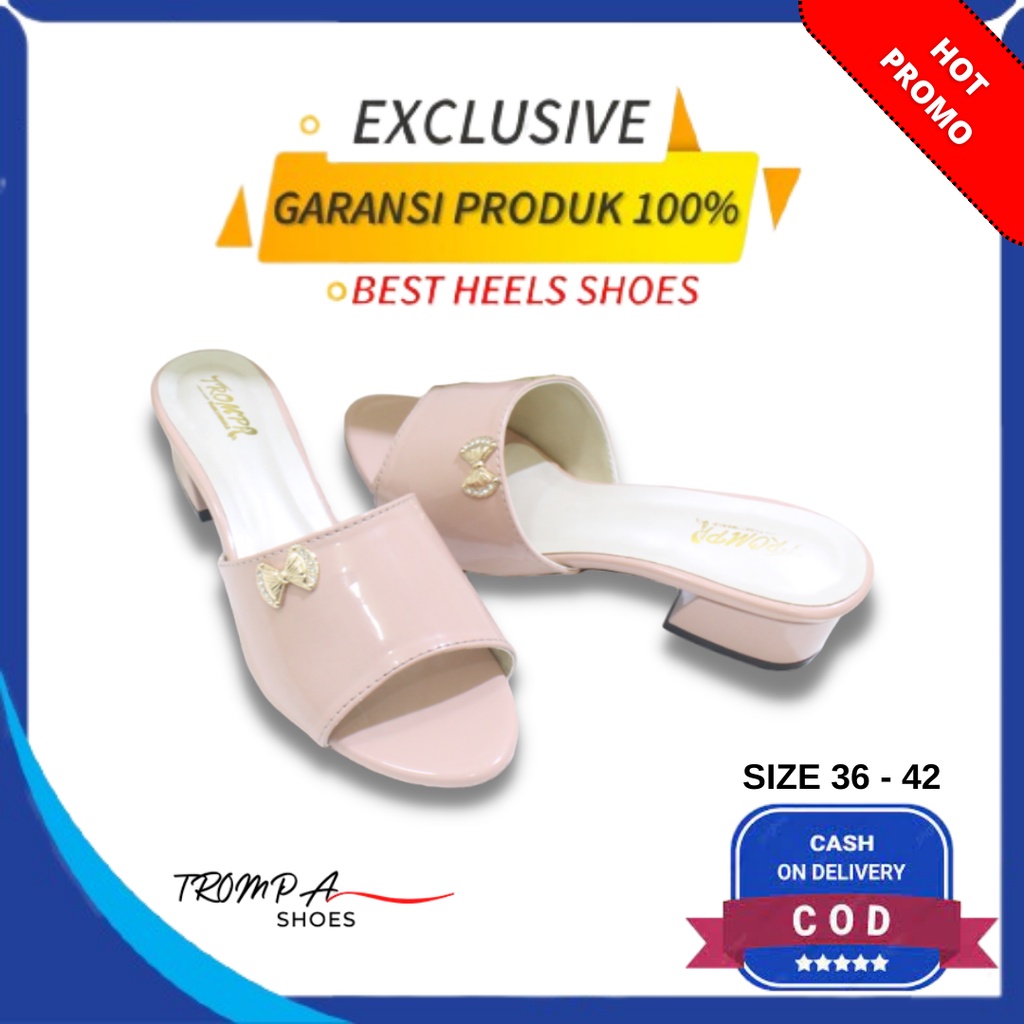 Sendal Kondangan Wanita Terbaru Heels Muda Import Heels 3cm