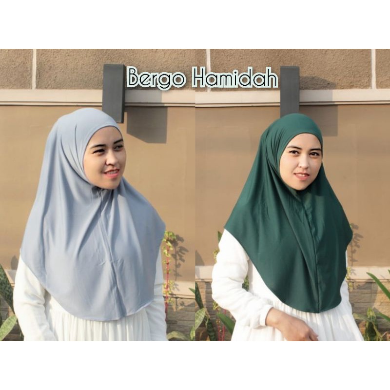 Bergo Hamidah Non Pet Jersey zoya / Bergo Instan Malay Non Pad Daily / Jilbab Instan Hamidah