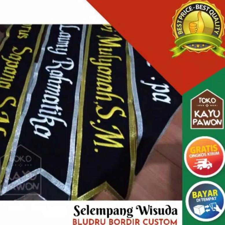 Sale Selempang Wisuda | Graduation Sash | Bordir Custom Ac19