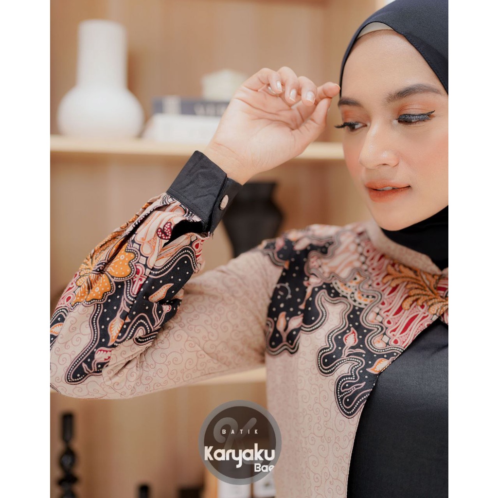 Batik Couple Modern Tunik Batik Wanita Atasan Batik Kerja Kantor Wanita