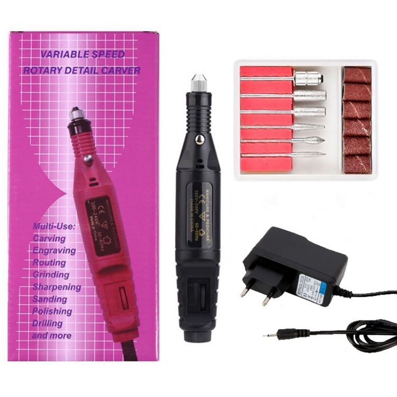 Electric Nail Drill Grinding Manicure Machine Mesin Kikir Amplas Kuku Listrik Nail Art Pen Pedicure