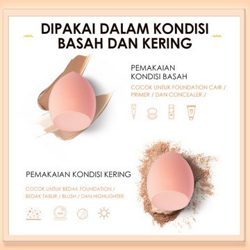 NIK - FOCALLURE Beauty Blender Series FA136 | Make Up Sponge | Alat Make Up | OFT Makeup Bebas Latex Foundation blender