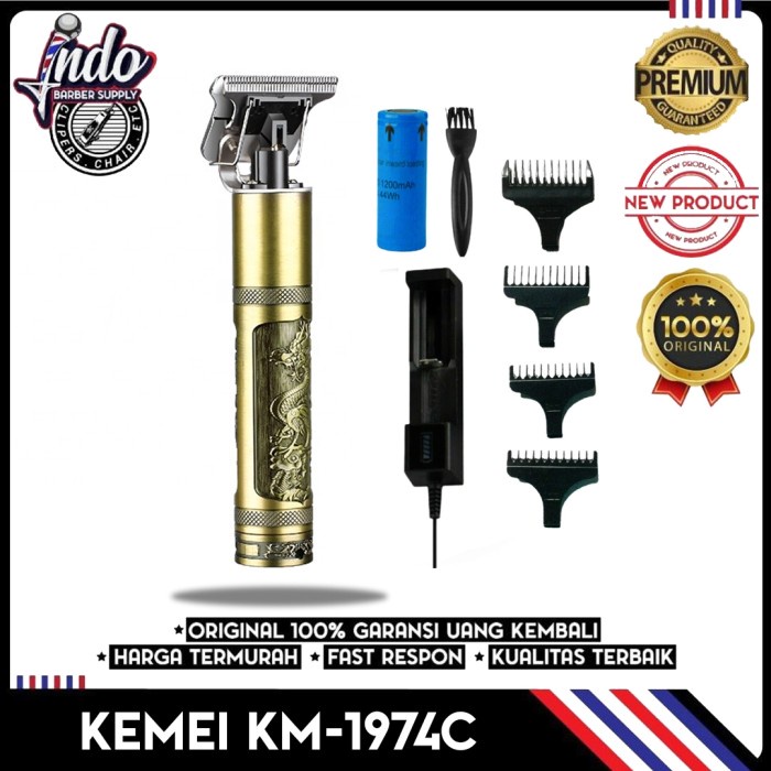 KEMEI KM-1974C PROFESIONAL TRIMMER KEMEI KM 1974 ALAT CUKUR RAMBUT