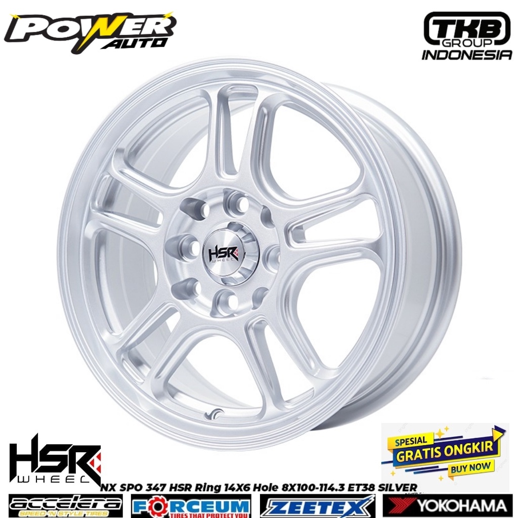 velg racing ring 14 silver untuk mobil avanza, xenia