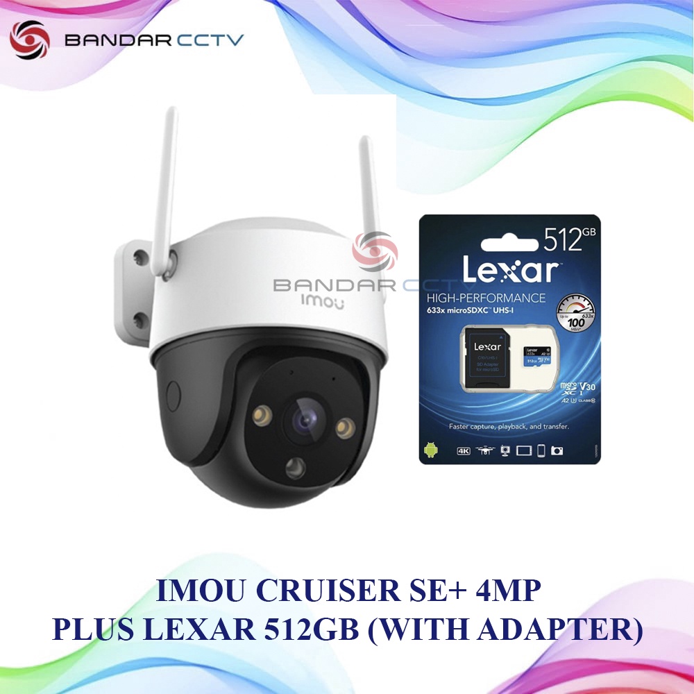 CAMERA IMOU CRUISER SE+ 4MP + MEMORY CARD LEXAR