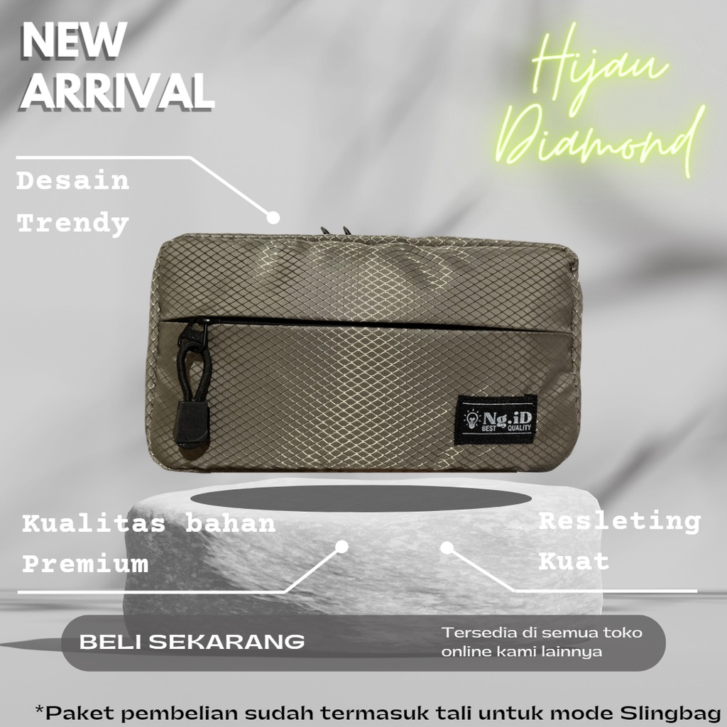 WAISTBAG TAS SELEMPANG PRIA WANITA/ COWOK CEWEK KOMPEK TAS SLEMPANG PINGGANG WESTBAG