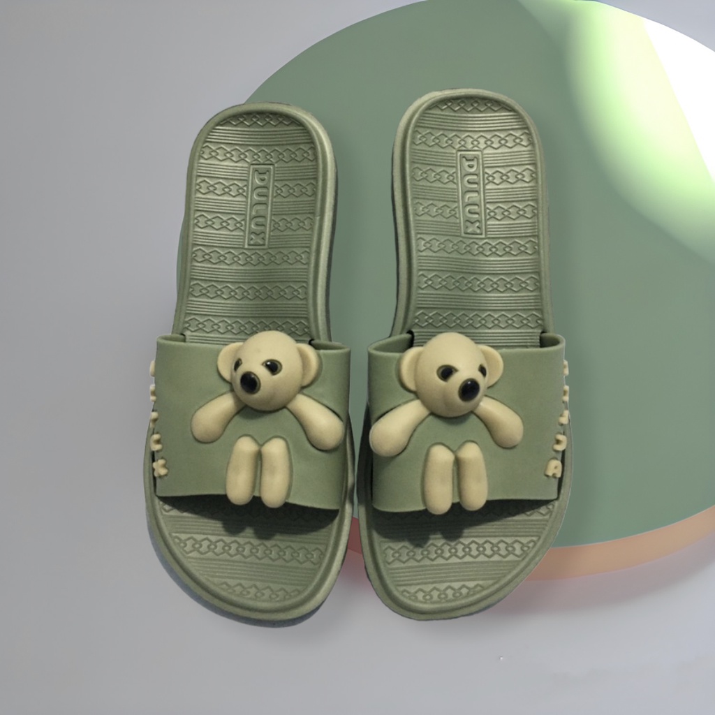 Sandal selop karet anak perempuan / Selop anak empuk motif boneka lucu