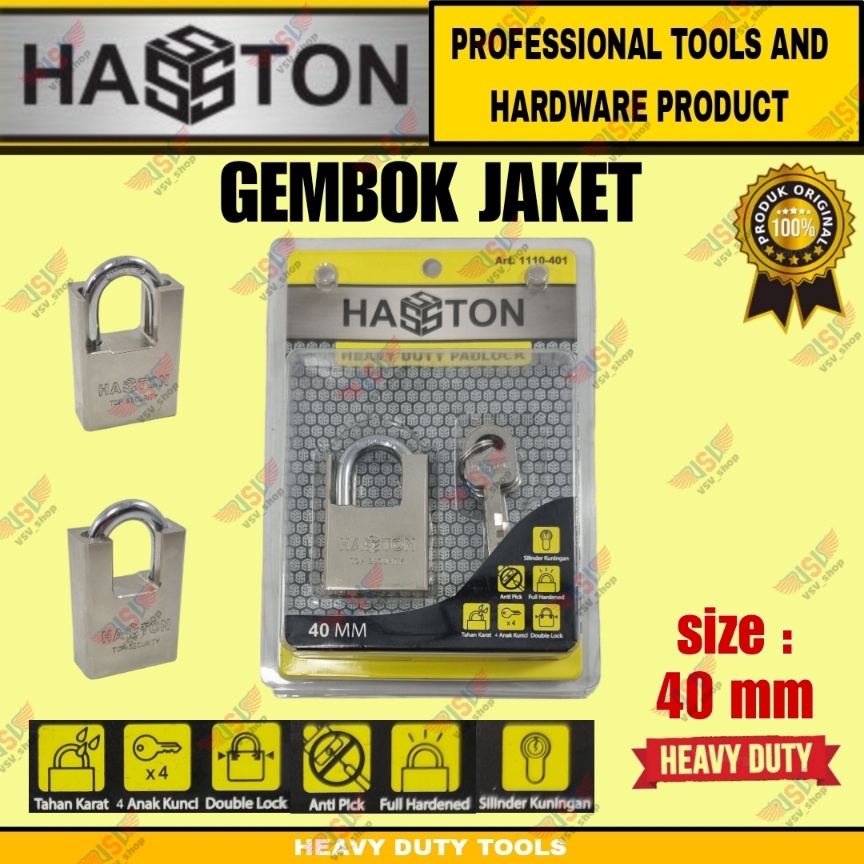 Hasston Gembok jaket 40mm  1110-401 Gembok rumah gembok pagar