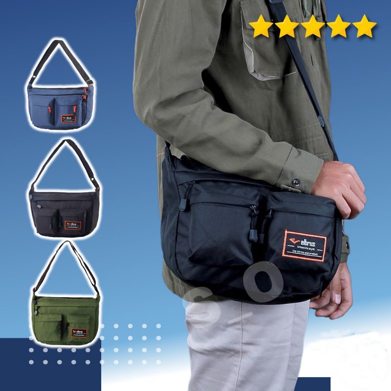 TAS SELEMPANG PRIA/WANITA ELBRUS ORIGINAL MURAH MERIAH BERKUALITAS
