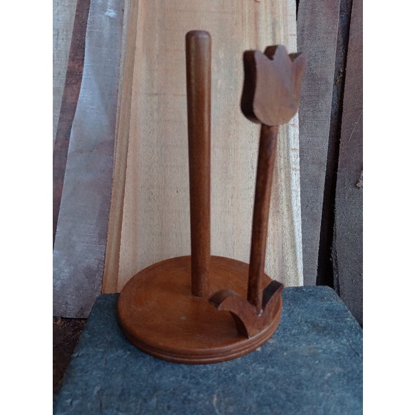 Tampat tisu roll / tempat tisu dapur / tempat tisu kayu