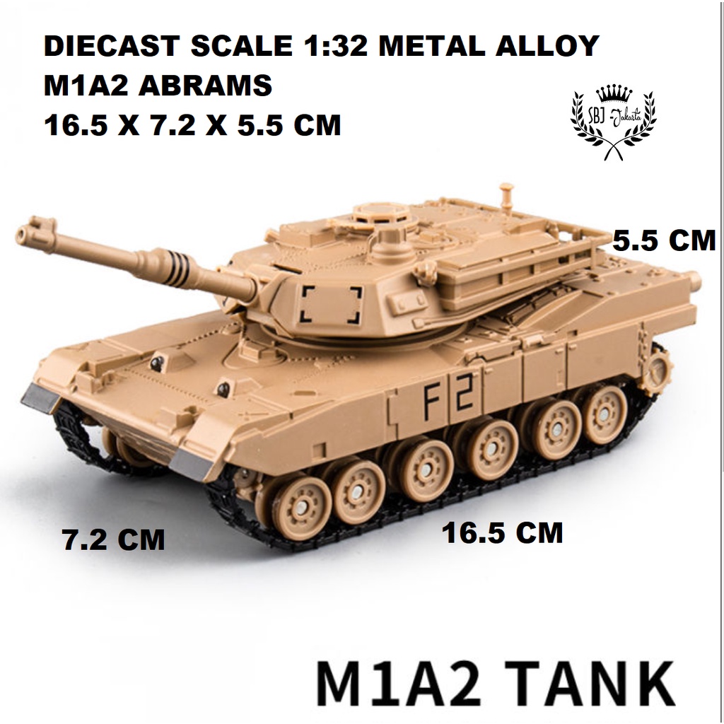 DIECAST MINIATUR TANK SKALA 1:32 M1A2 ABRAMS LEOPARD 2 METAL ALLOY M1 ABRAMS BATTLE TANK