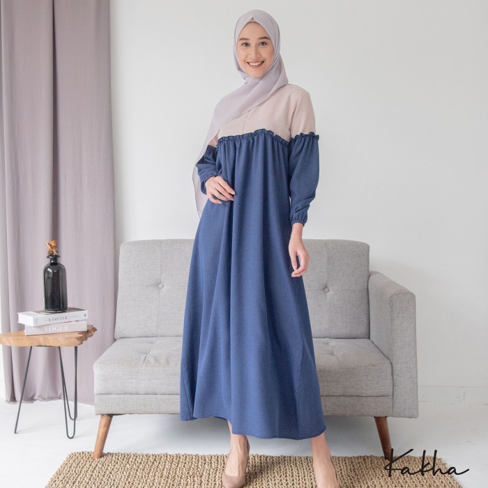 Kakha - Sarimbit Keluarga Raya (Navy) / Baju Couple Keluarga Muslim