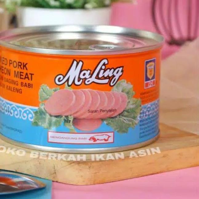 

➼ Ma Ling Pork Luncheon TTS 397 Gram / Daging Ham MaLing Kaleng / Daging Babi ♞