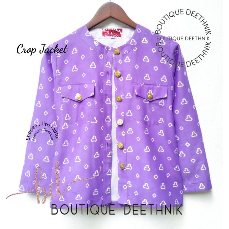 Deethnik baju batik warna ungu