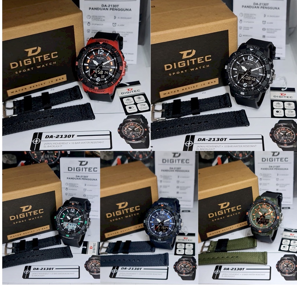 JAM TANGAN PRIA DIGITEC DA 2130 / DA-2130 / DA2130 Free Kanvas ORIGINAL