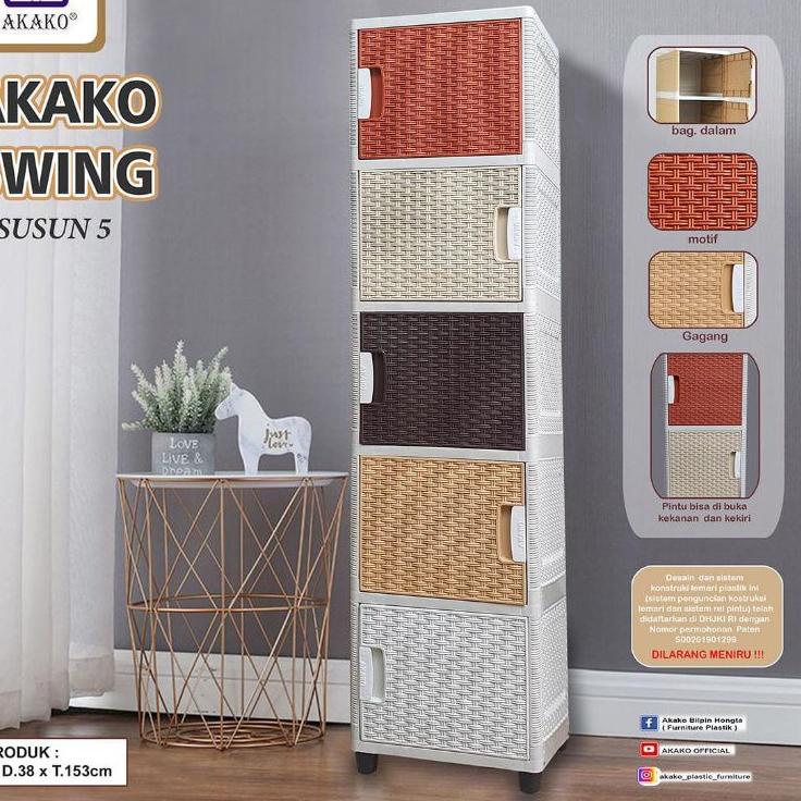 ✸ Akako swing Lemari pakaian lemari plastik Akako ❂