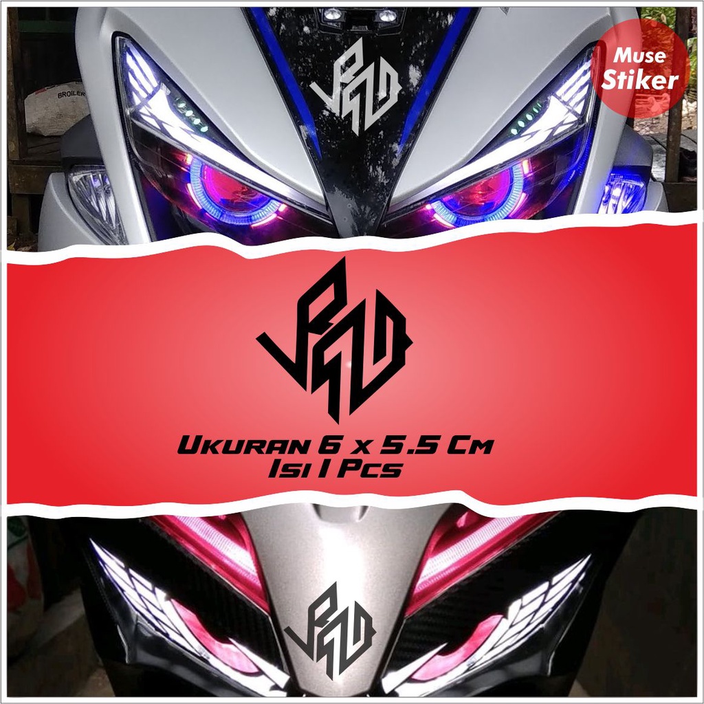 Stiker Motor Viral Tiktok Keren VRSG V2 Logo Sticker Untuk Motor Matic Aerox Beat Vario Hologram