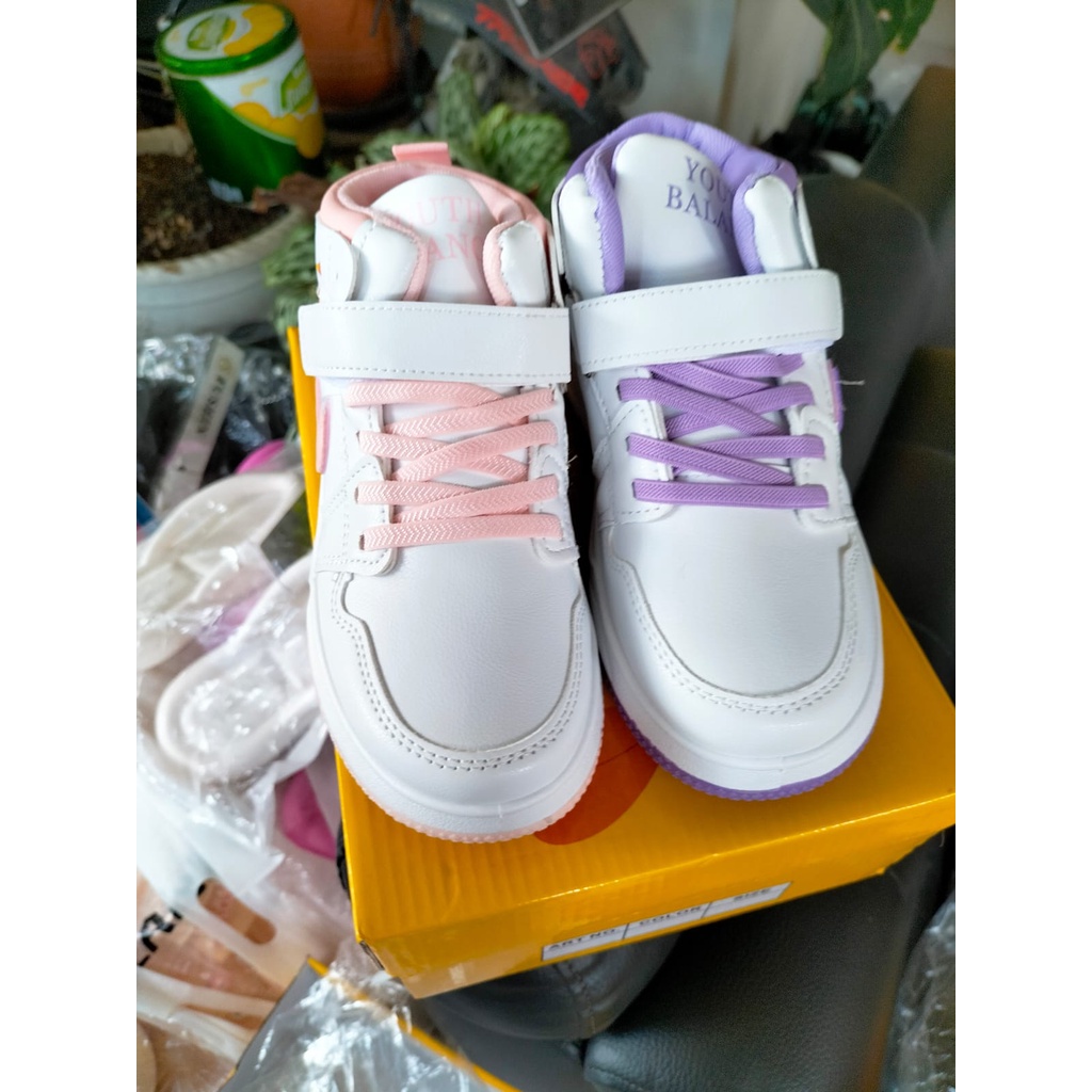 Sepatu Sneakers Anak Perempuan model terbaru S247-1 (26-37) sepatu anak perempuan import