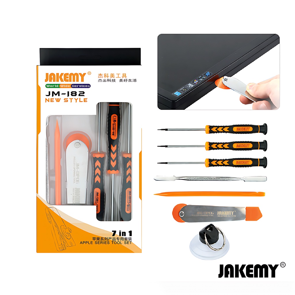 Jakemy Obeng Set Tool Set Murah 7 in 1 Philips 1.5 For  Laptop JM-I82