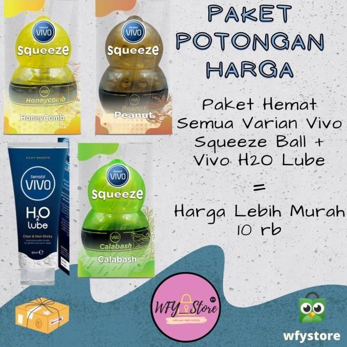 Paket Hemat All Varian Vivo Squeeze Ball + Vivo H2O Lube = hemat 10 rb juw