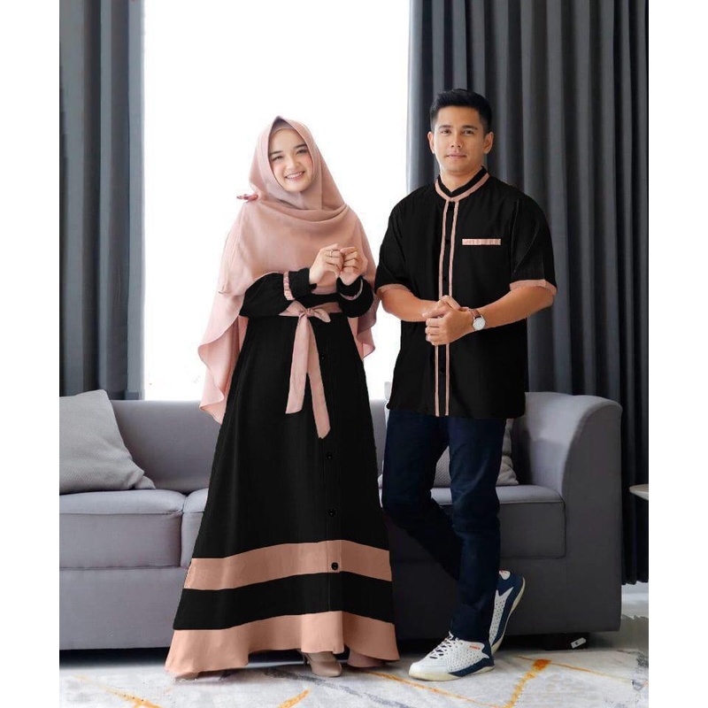 HCL Couple Muslim Seiva + Bergo - Pakain Muslim Terbaru