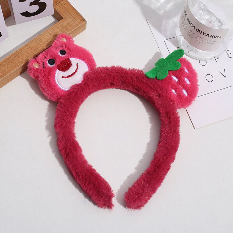 TS01-BD0053 Bando wanita fashion boneka strawberry Bandana anak lucu impor korea