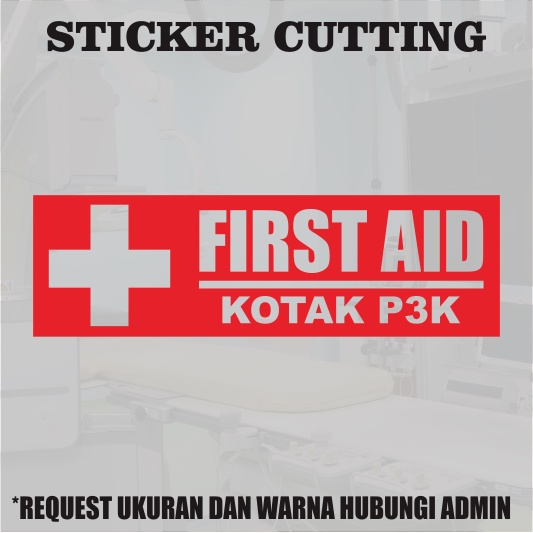 Stiker Cutting First Aid Kotak P3K / Sticker Cutting