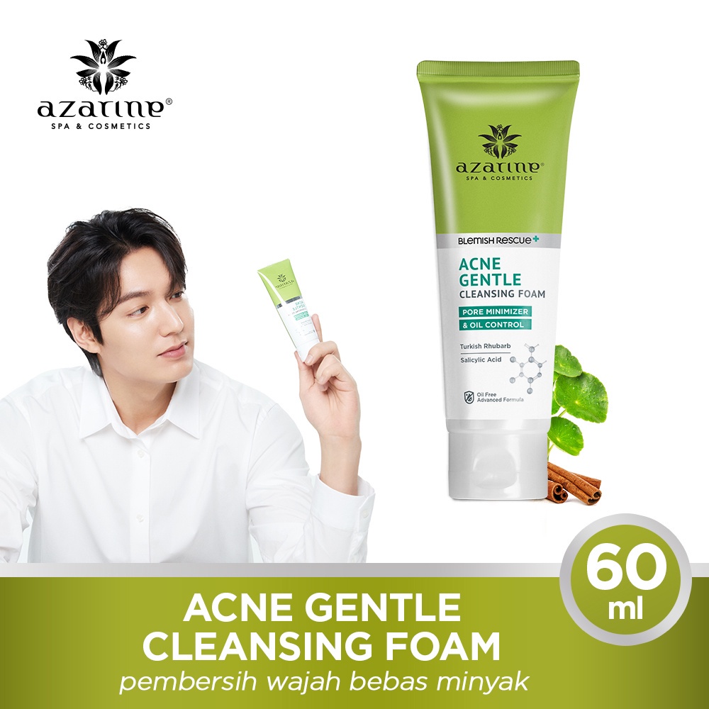 AZARINE acne gentle Cleansing Foam sabun cuci muka jerawat 60ml