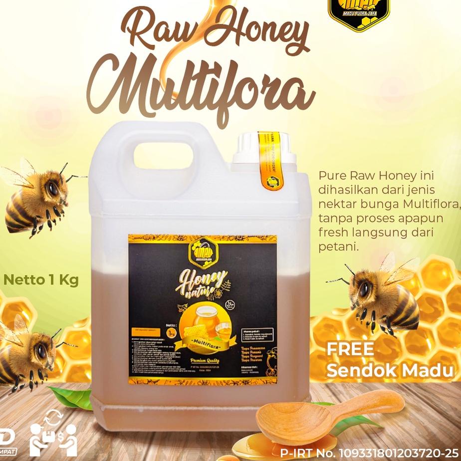 

☑ Murni Asli 1kg Nektar Multiflora 100% Pure Natural Raw Honey ♀