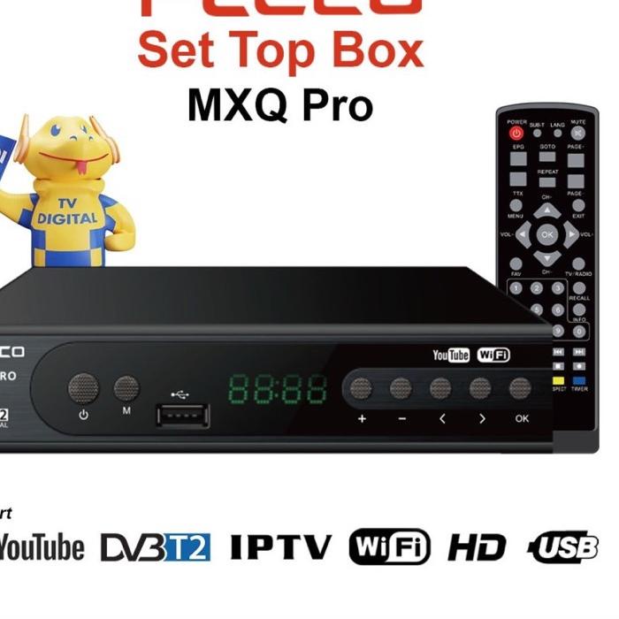 ❉ FLECO SET TOP BOX STB MEGA BOX Receiver Full HD - Hitam ✧