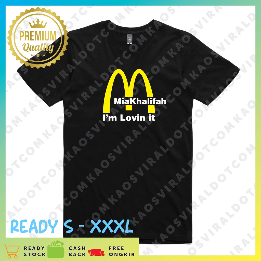 BAJU KAOS PARODY PLESETAN MCD MIA KHALIFA T-SHIRT DISTRO UNISEX